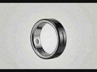 360-degree video of ceramic smart ring for event reminder.