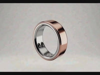 360-degree view of the sleek metal finish AI smart ring.