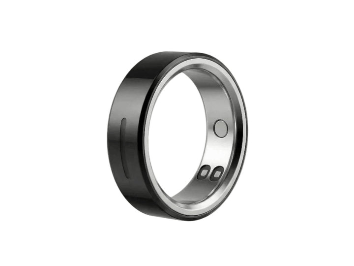 Black ceramic smart ring for events reminder.